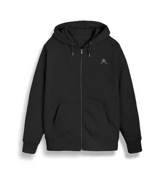 Black Minimalist zip Hoody