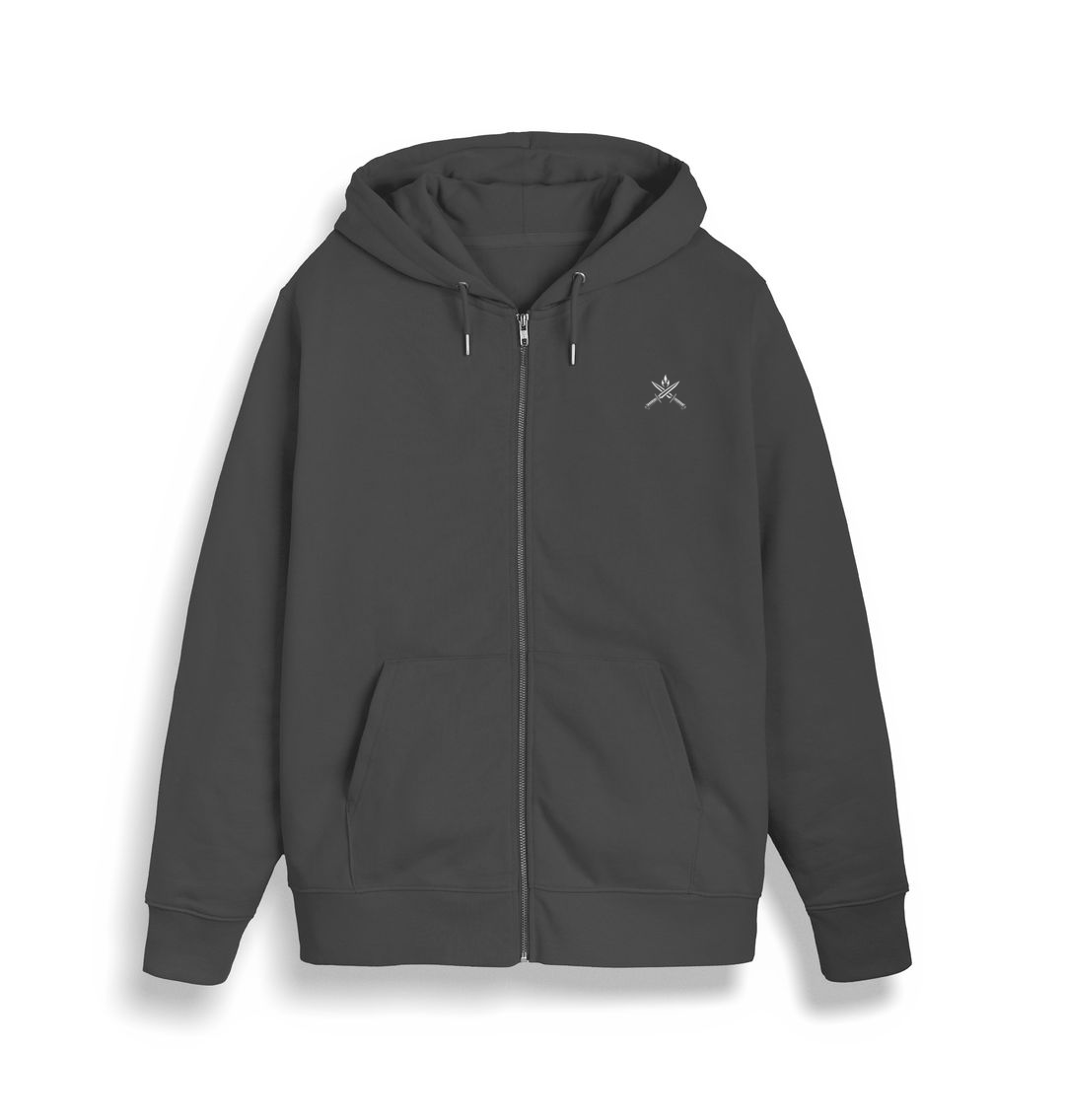 Anthracite Minimalist zip Hoody