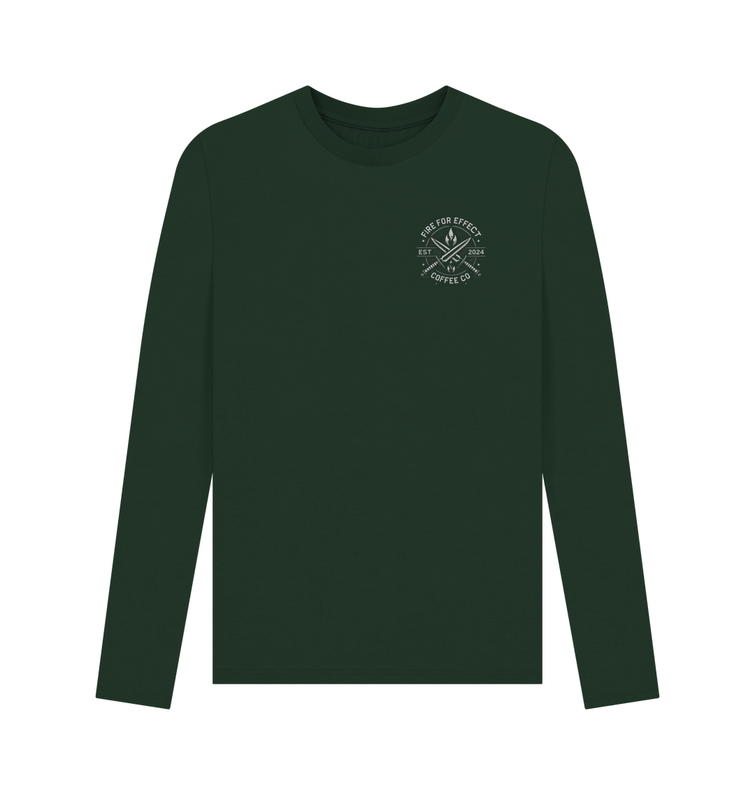 Evergreen Back and white long sleeve tee