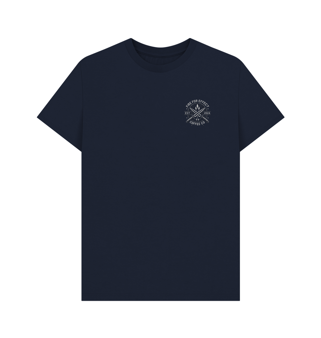 Navy Blue Greyscale Simple Tee