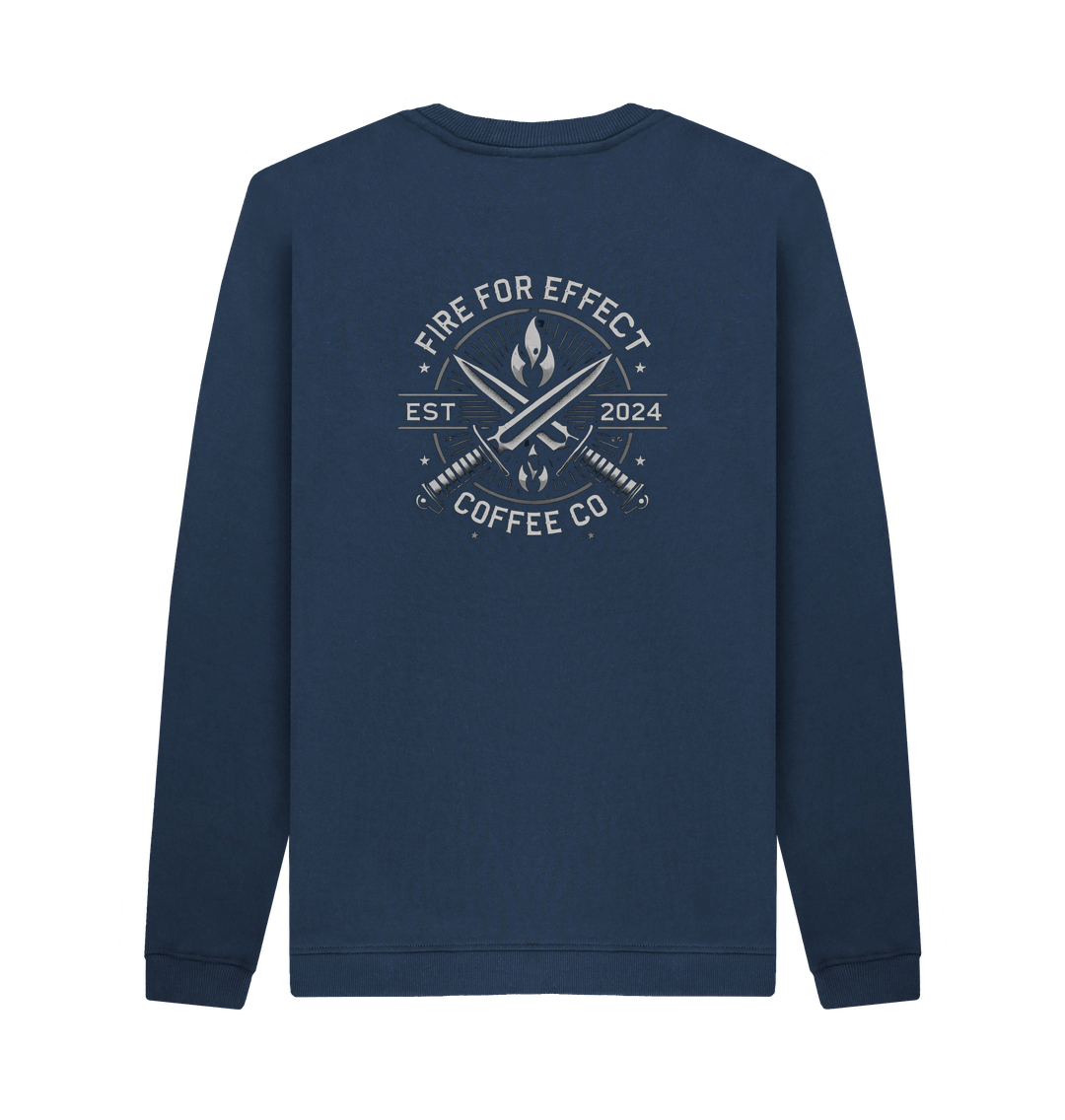 Navy Blue Greyscale Crew Sweatshirt