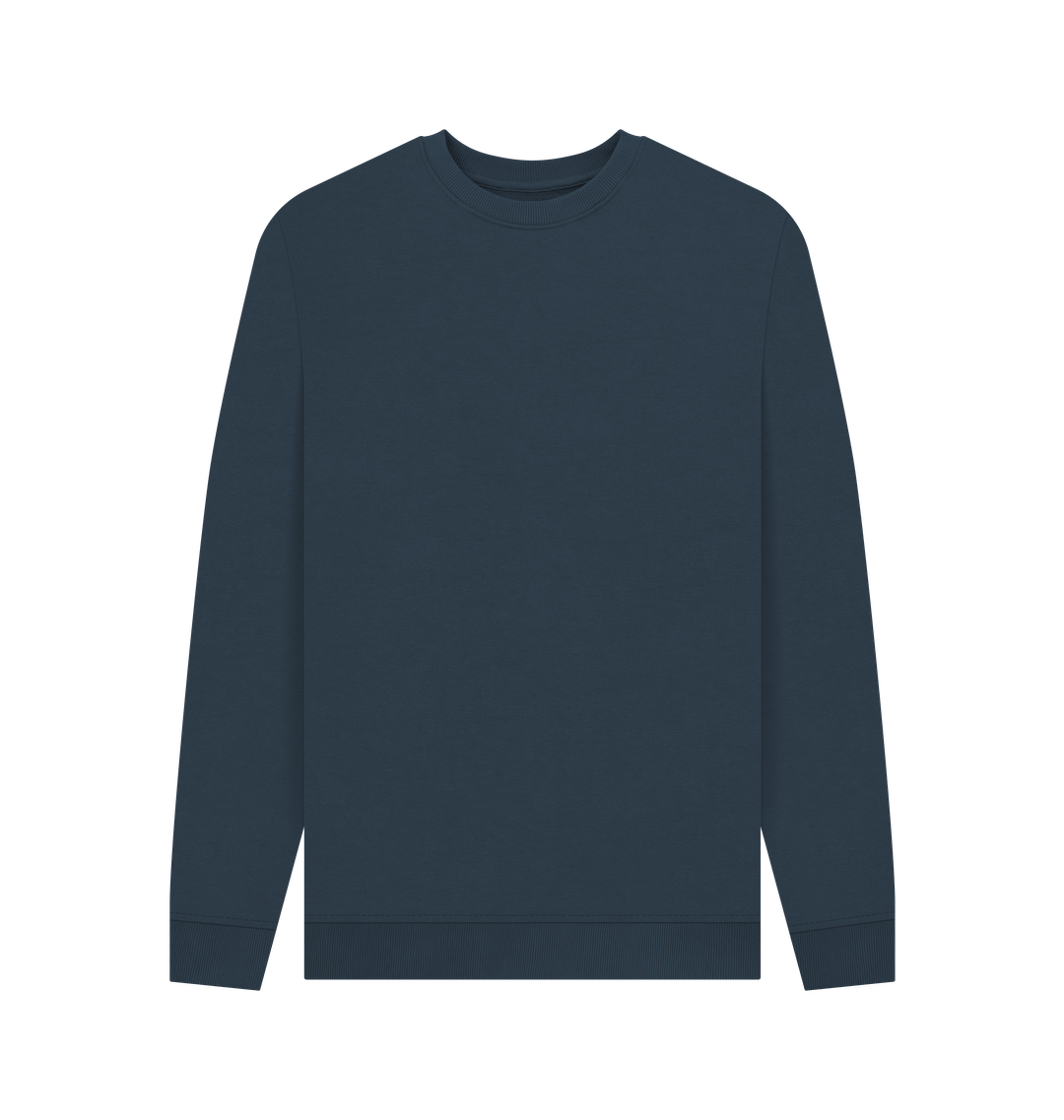 Navy Blue Greyscale Crew Sweatshirt